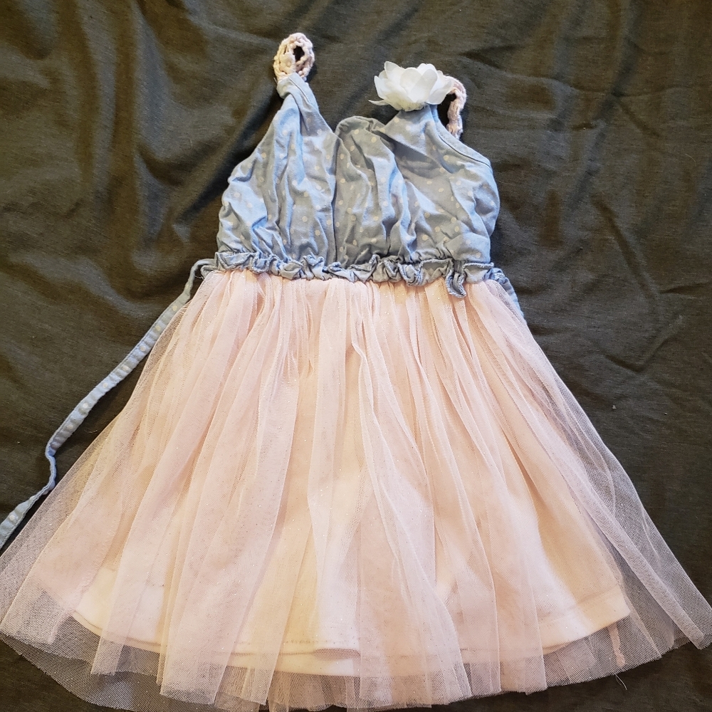 Girls Rule, 4T, Pink/Jean Dress